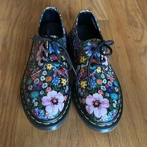 Dr martens sz 6 1461 Wanderlust floral low lace up NWOT black and multicolor new